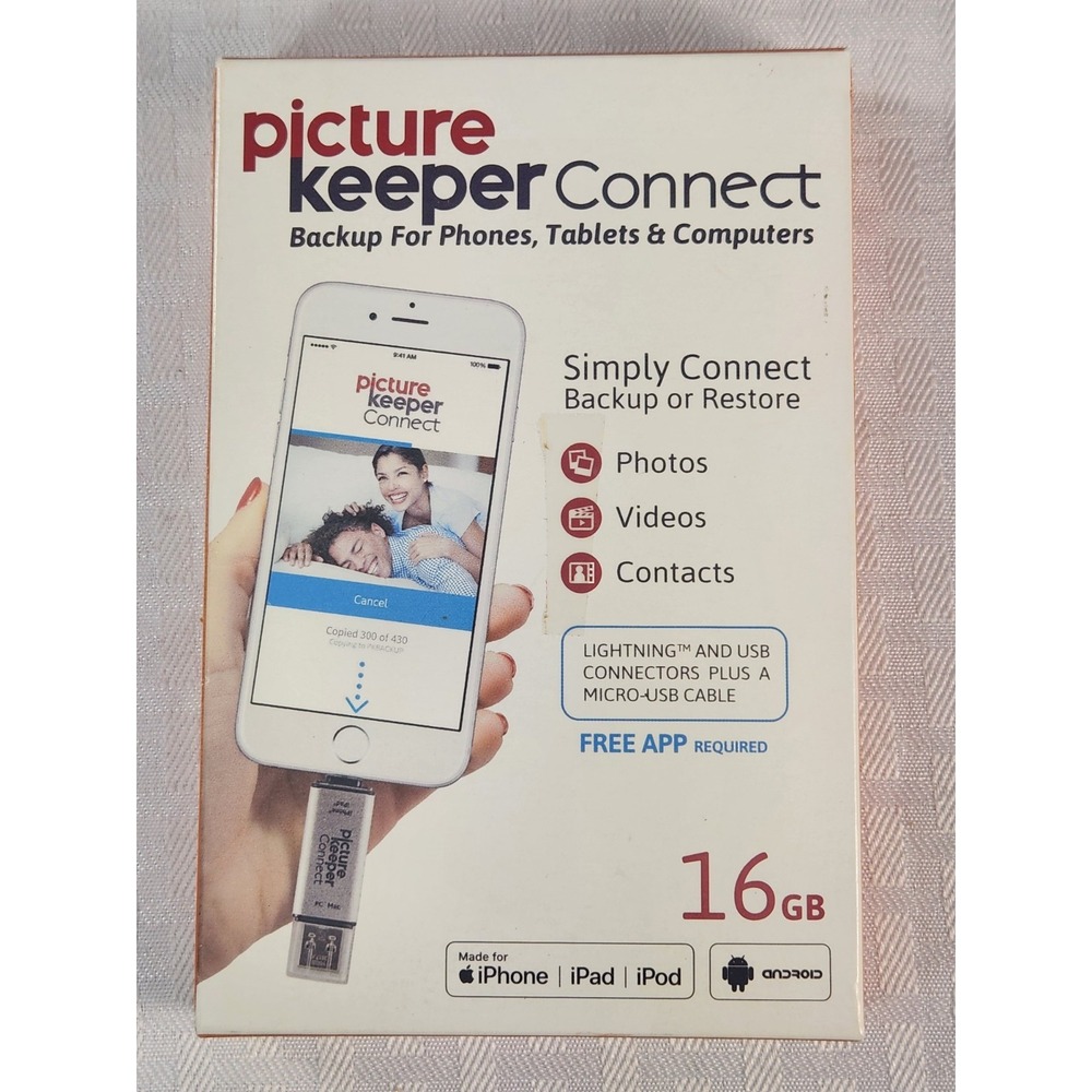 NEW! Picture Keeper Connect 16Gb Portable USB Backup Storage Drive